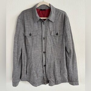 HEVO Made In Italy 100% Virgin Wool Shaket Utility Jacket- Gray Mesh Lining